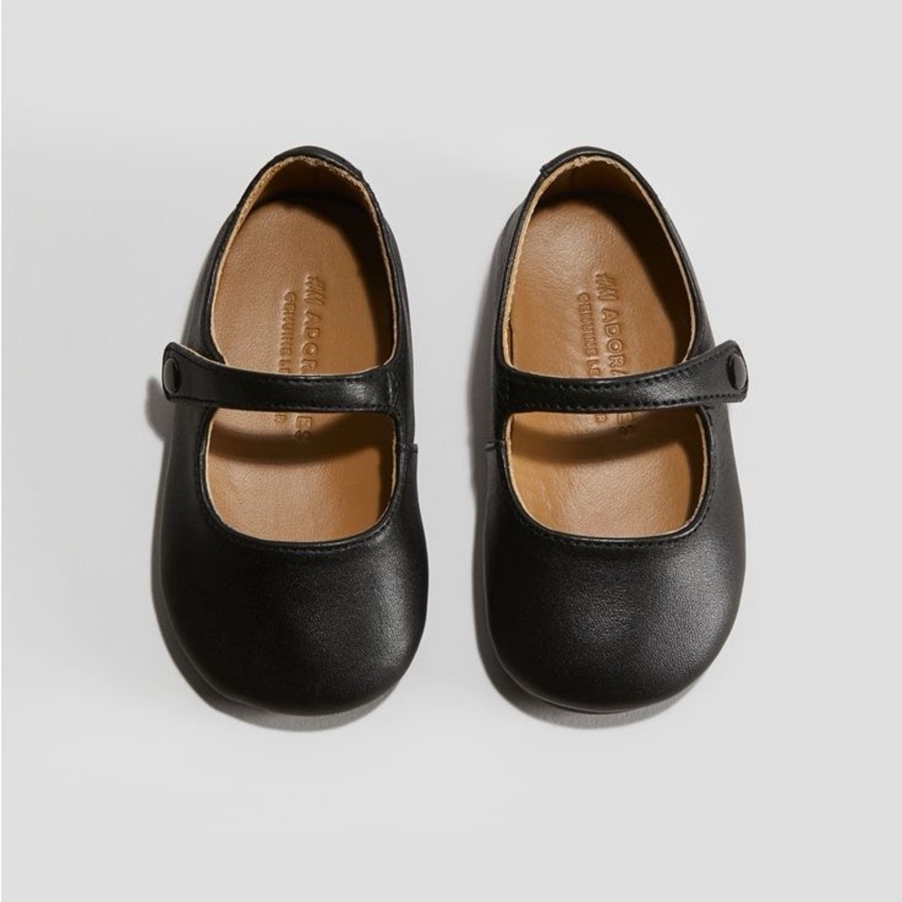 H&M Leather Classic Mary Jane Shoes in Black 5.5 Baby/Toddler